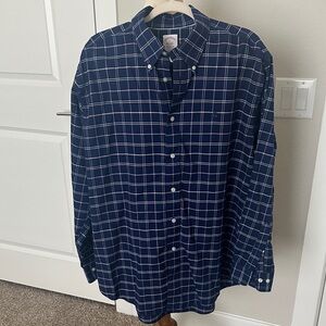 Brooks Brothers Navy and White Checkered Shirt